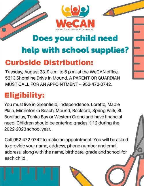 WeCAN Hosts School Supply Drive